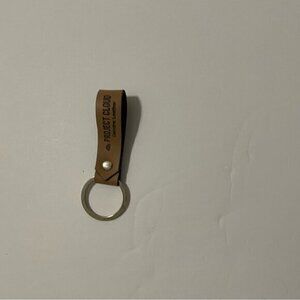 Project Cloud Tan Leather Keychain NWOT